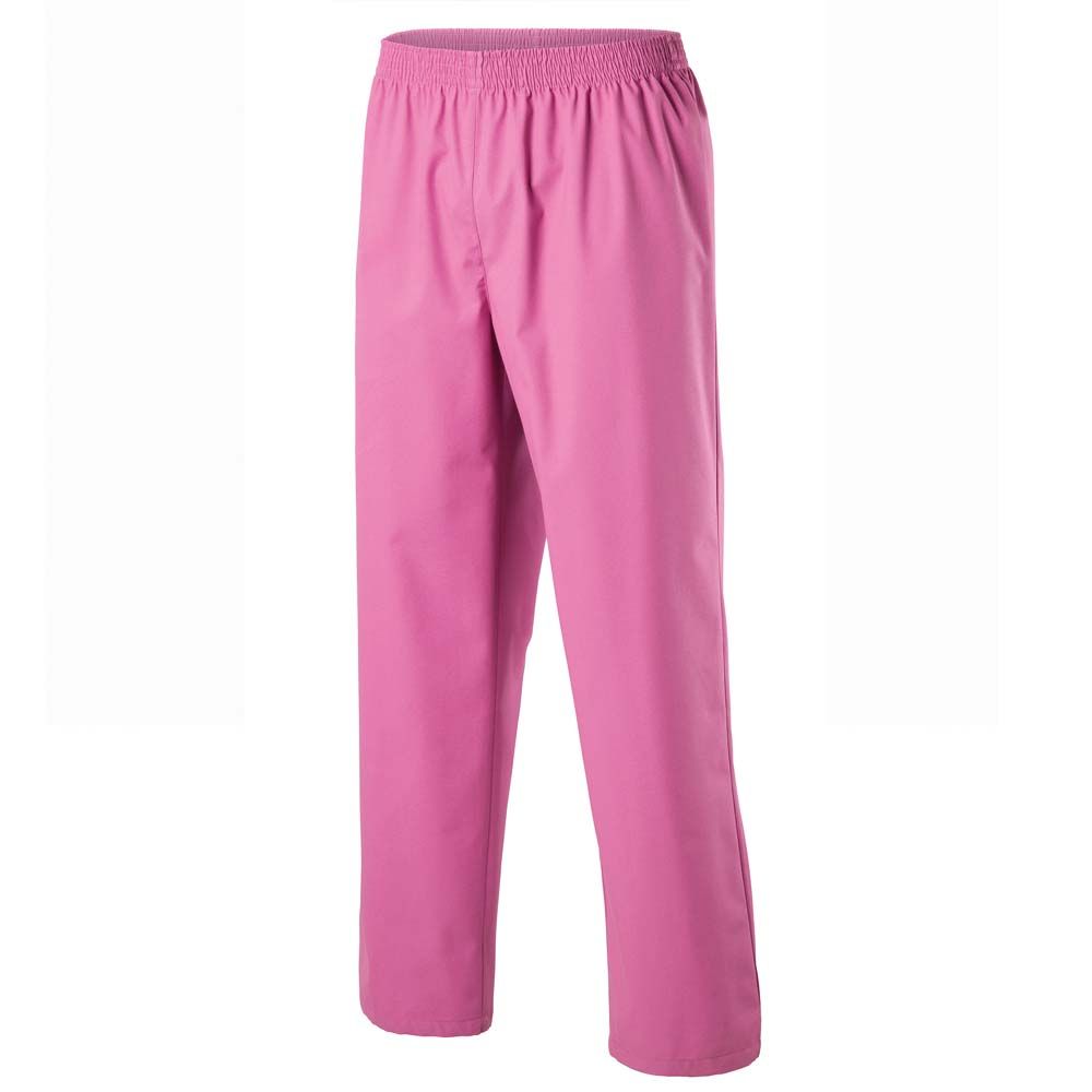Unisex-OP-Hose in Pink mit breitem Gummizugbund und langem, geradem Bein