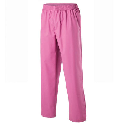 Unisex-OP-Hose in Pink mit breitem Gummizugbund und langem, geradem Bein