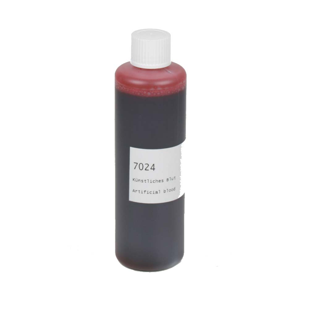 Flasche mit künstlicher Blut-Flüssigkeit, blutrot, mit Schraubverschluss, 250 ml