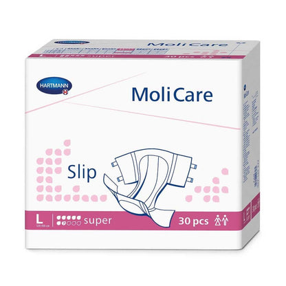 Inkontinenzslip-Box MoliCare Slip super mit pinkem Aufdruck, 30 Stück, L
