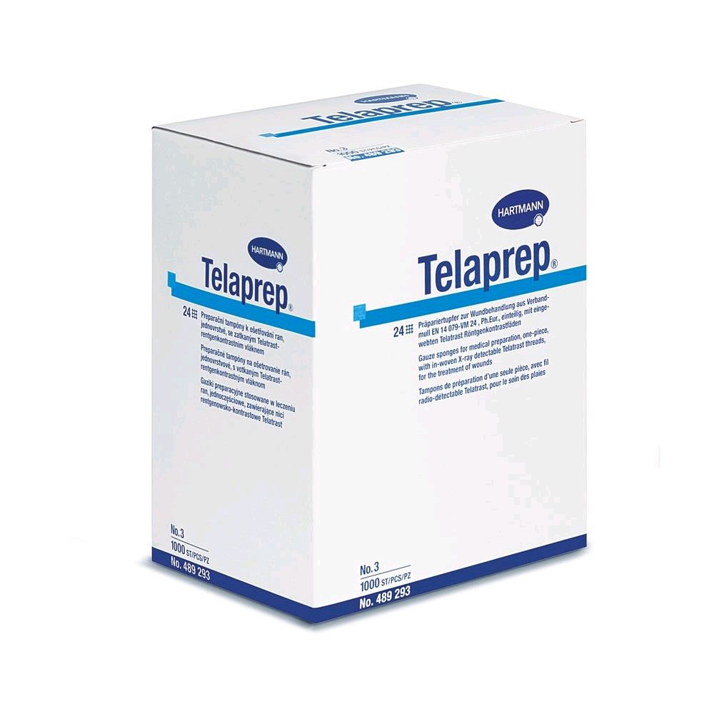 Hartmann Telaprep Präpariertupfer, Schachtel, No.3, 1000 Stück