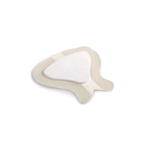 Hartmann HydroTac sakraler Schaumverband 18×18 cm: weißes Pad, beiger Rand