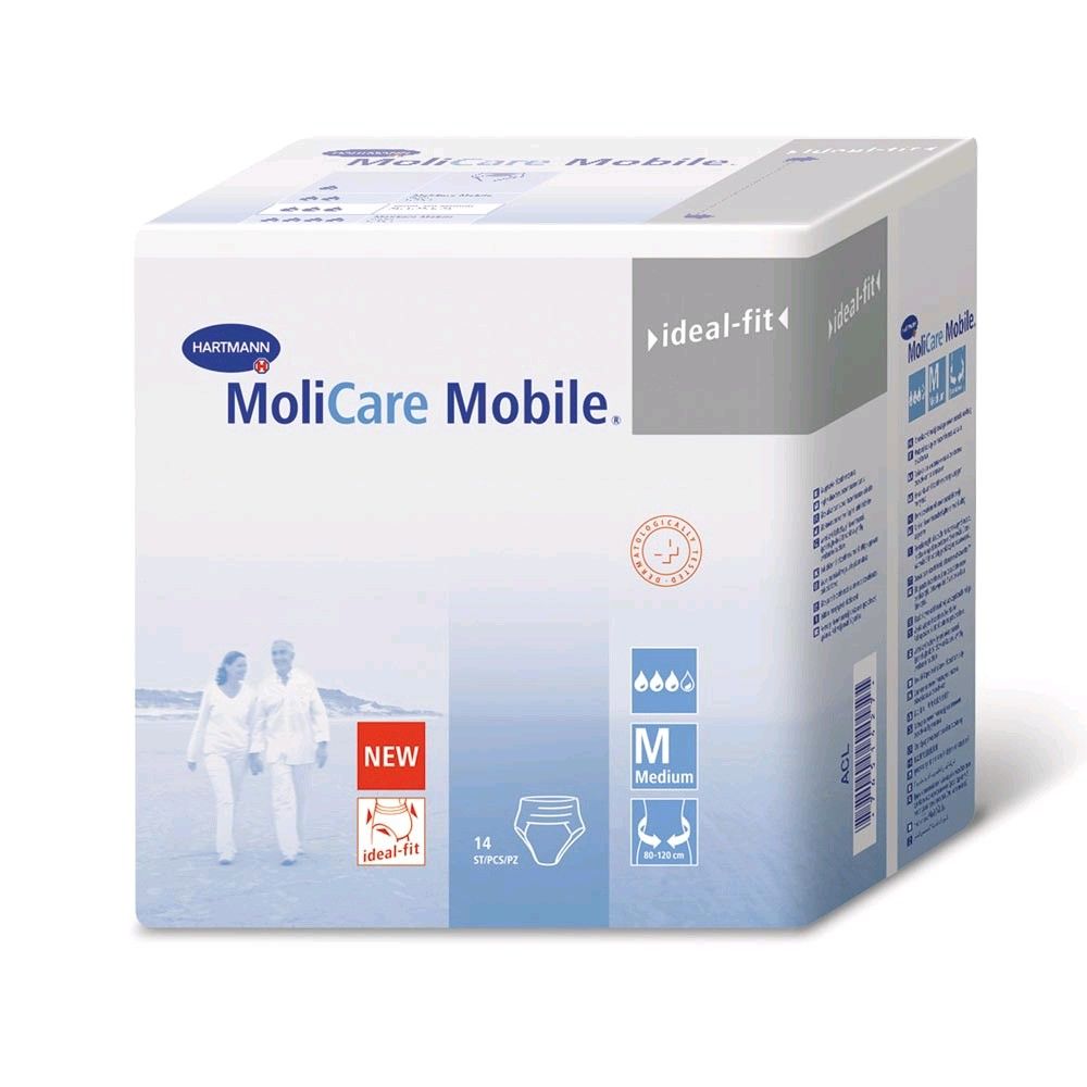 Inkontinenzslips-Verpackung MoliCare Mobile normal, rechte Seitenansicht