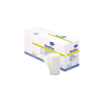 Universalbinde Hartmann Idealflex in Verpackung, weißer Bindenabroller