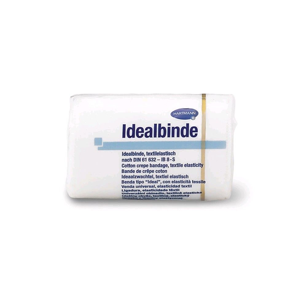 Elastische textile Bandage, weiß, 10er-Pack ohne Verbandklammern, 5 m