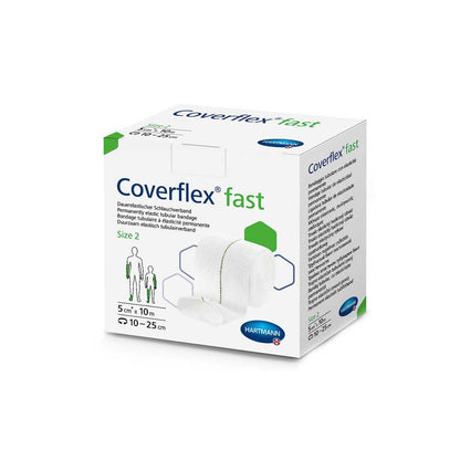 Schlauchverband Coverflex fast, weiß gerollt, Verpackung mit Größe 2