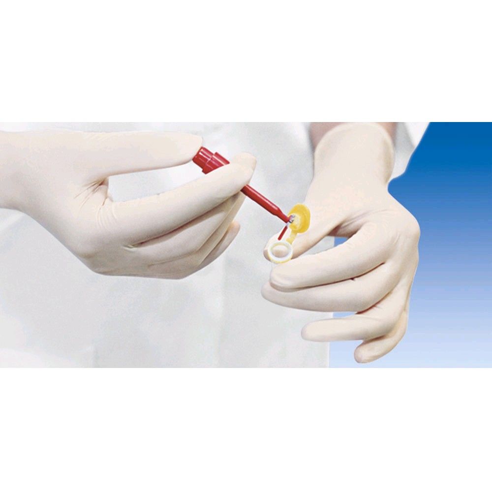 Einmalhandschuhe Peha-soft® syntex, puderfrei, Stretch-Vinyl, weiß, an Händen