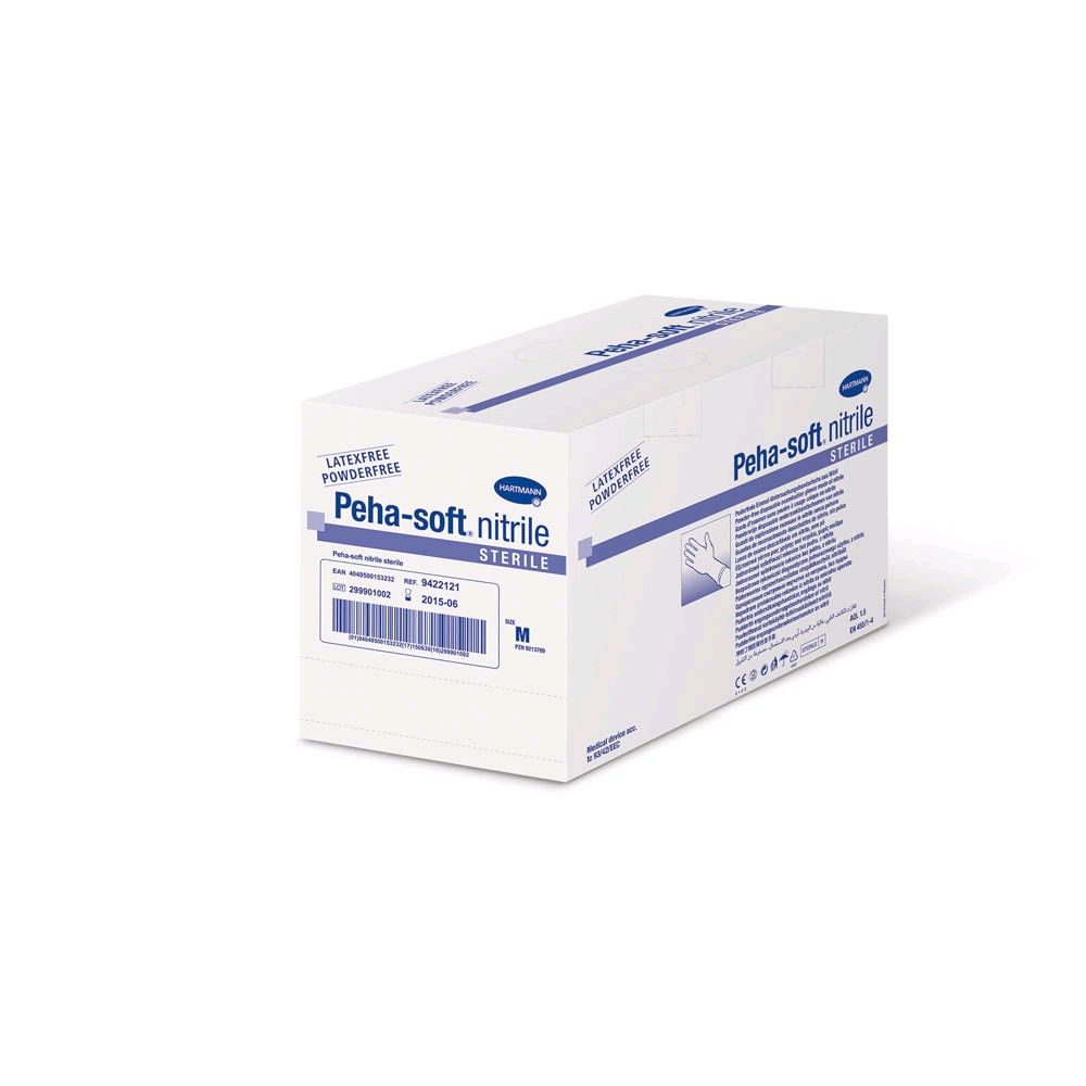 Sterile Peha-soft® Nitrilhandschuhe, puderfrei, blaue Boxverpackung, Größen S–L
