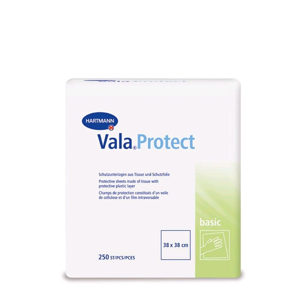 Einmal-Schutzlaken Vala®Protect basic auf Packung, weiß, Nässeschutz