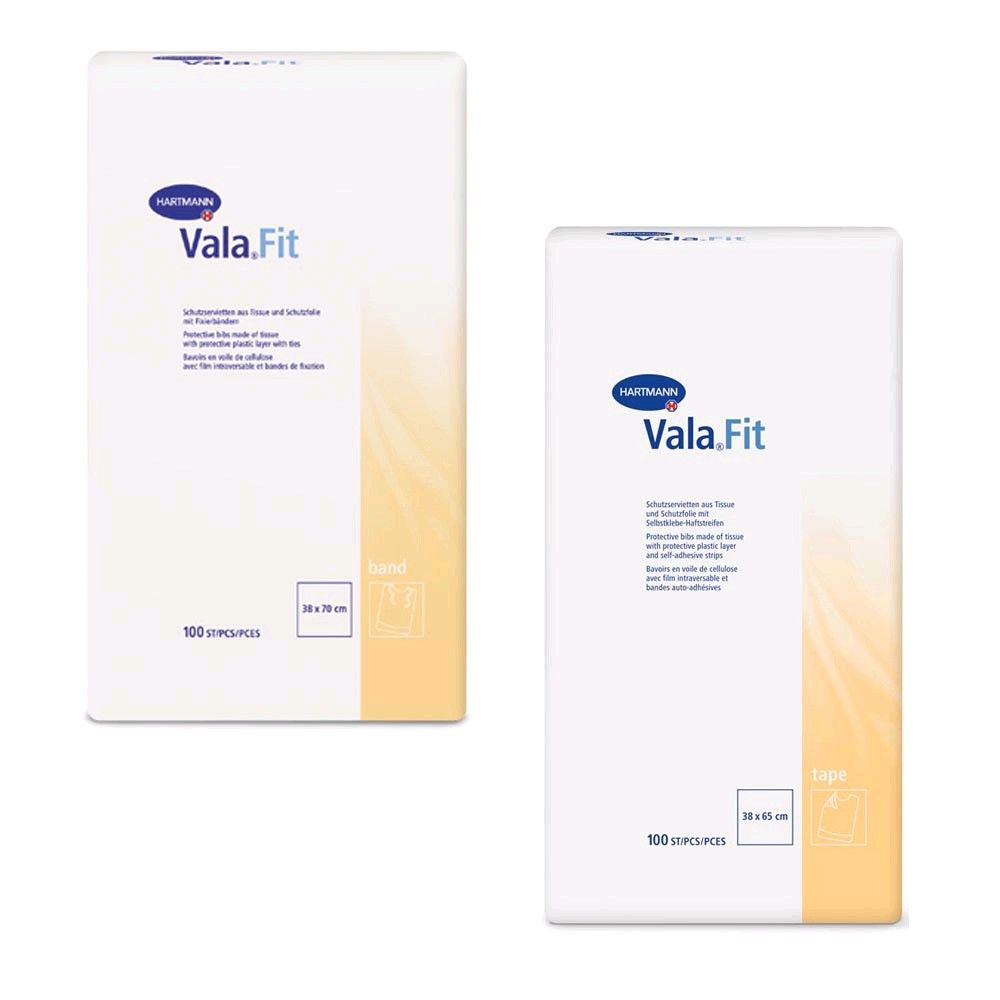 Schutzlätzchen-Packung Vala®Fit tape von Hartmann, weiß mit gelbem Seitenstreifen