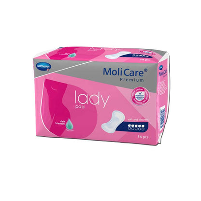 MoliCare® Premium Lady Pad von Hartmann, pinke Packung mit 14 Stück