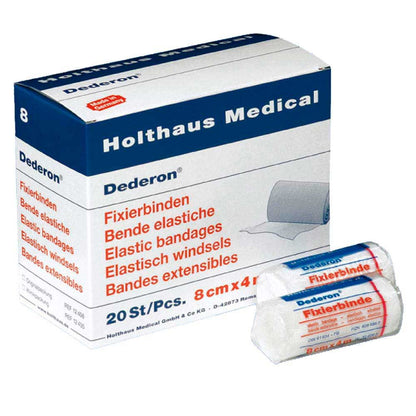 Elastische Fixierbinde (Dederon) Kartonpackung, Maße 8 cm x 4 m, 20 St.