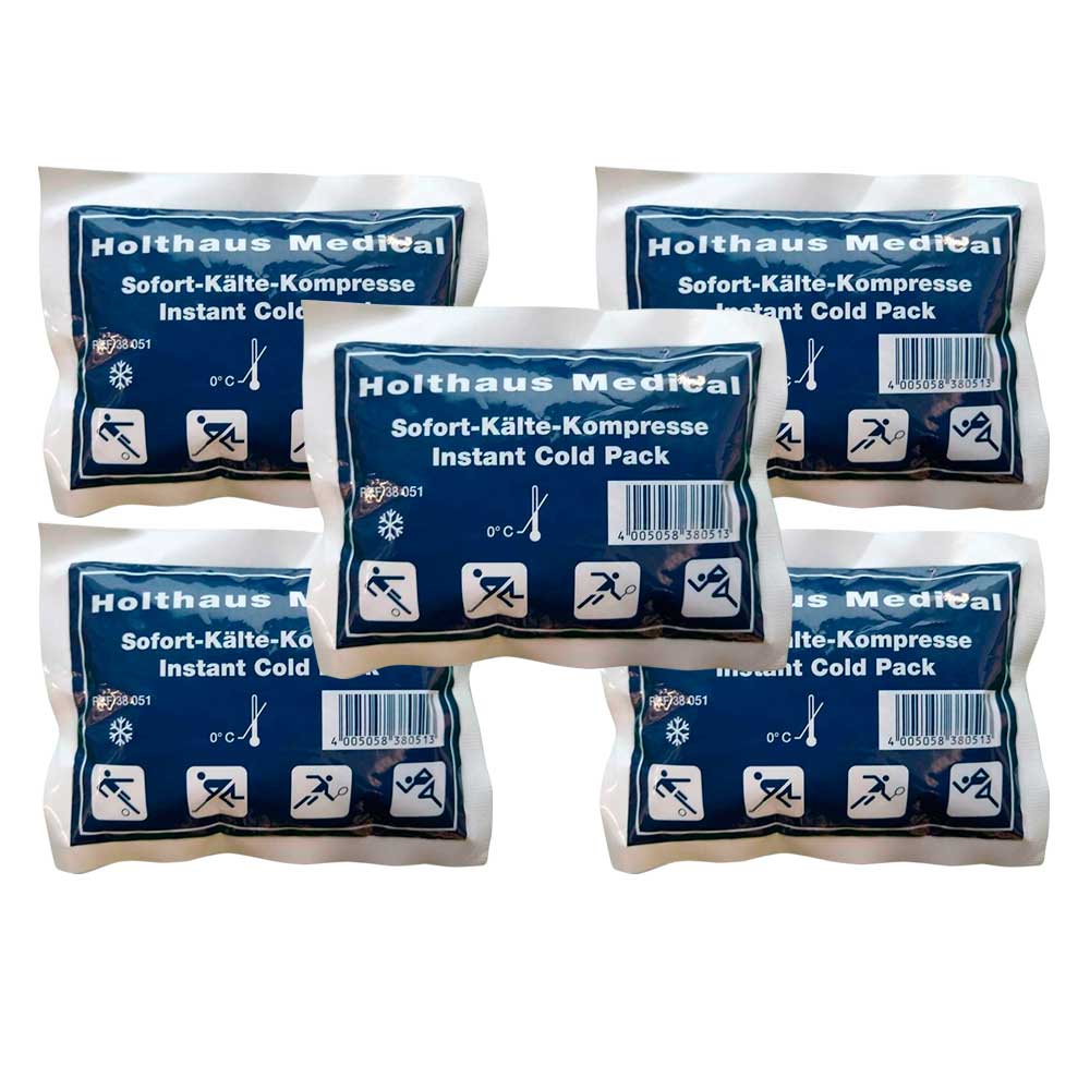 Holthaus Medical Kinder-Kälte-Sofortkompressen, mehrere Packungen gebündelt, blau-weißer Beutel