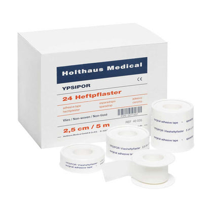 Vlies-Heftpflaster Holthaus Medical YPSIPOR mit 24 Pflastern in weißer Faltschachtel