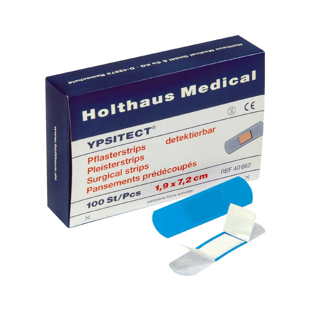 Wasserfeste YPSITECT® Pflasterstreifen, detektierbar, in der Packung sichtbar
