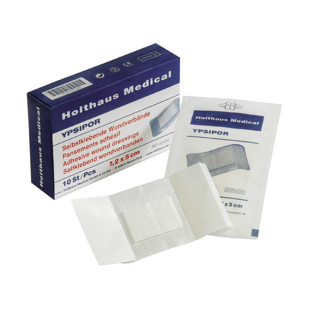 Steriler, selbstklebender Wundverband 7,2 x 5 cm; Packung mit Verbandpads