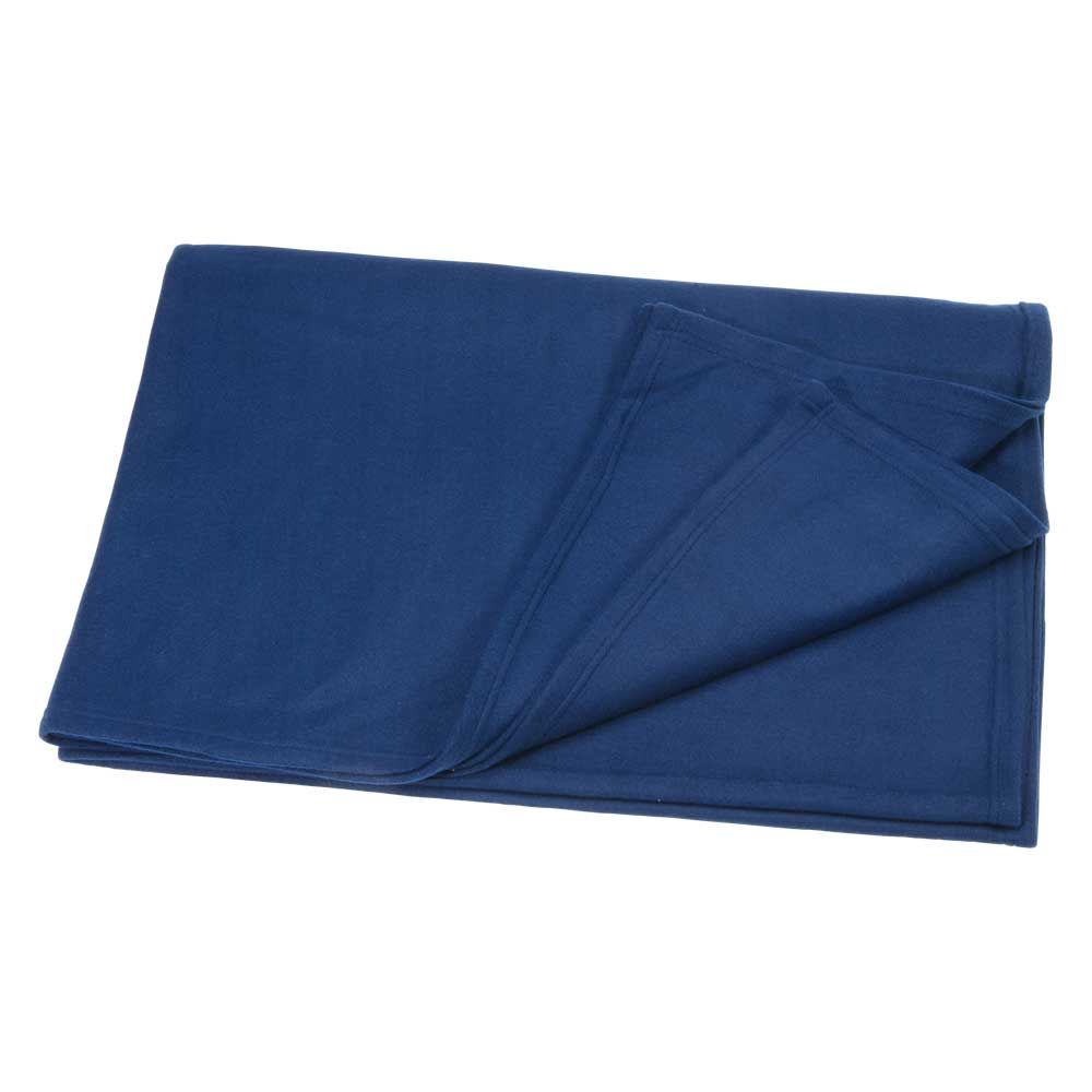 Holthaus Medical waschbare Wolldecke 140x200 cm, blaue einfarbige Decke