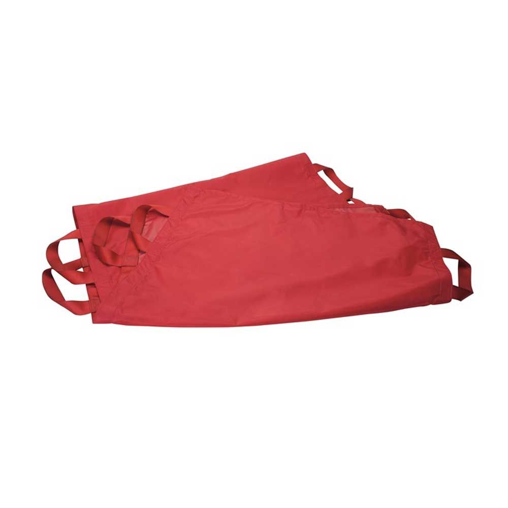 Holthaus Medical Rettungstuch rot, gefaltet mit Trageschlaufen, 195×80 cm