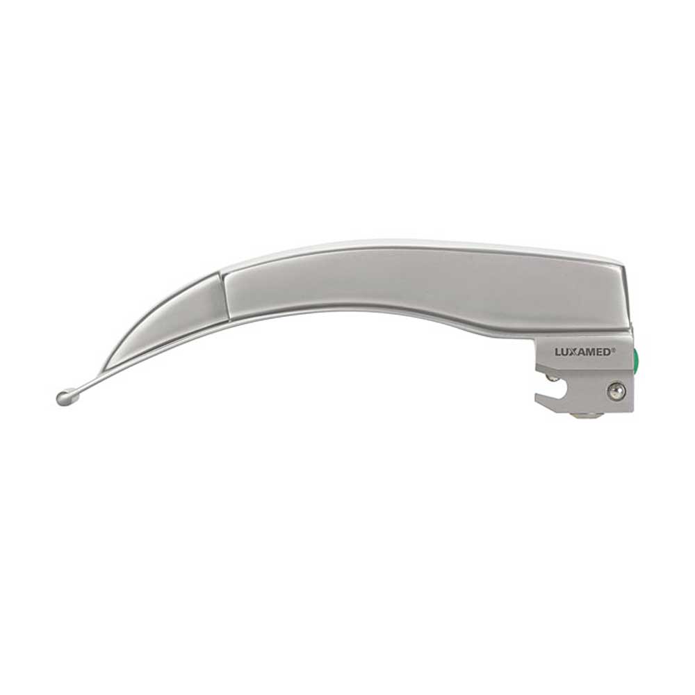 Luxamed Macintosh-Laryngoskopspatel mit integriertem Lichtleiter, grau, gebogen