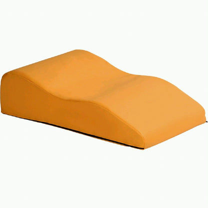 Pader Venenkissen mit Kunstlederbezug, orangefarbenes Wellnesskissen in länglicher Form