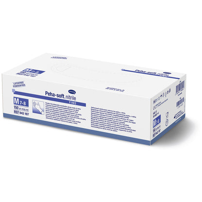 Nitrilhandschuhe-Karton Peha-soft Nitril fino, Größe M 7–8, 150 St.
