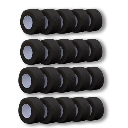 MC24® Fingertape 2,5 cm x 4,5 m, schwarz, kohäsiv, Rollen im Set