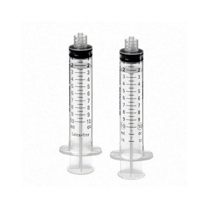 Transparente Einmalspritzen mit ablesbarer Skala ml/cc, schwarzer Kolbenring, latexfrei