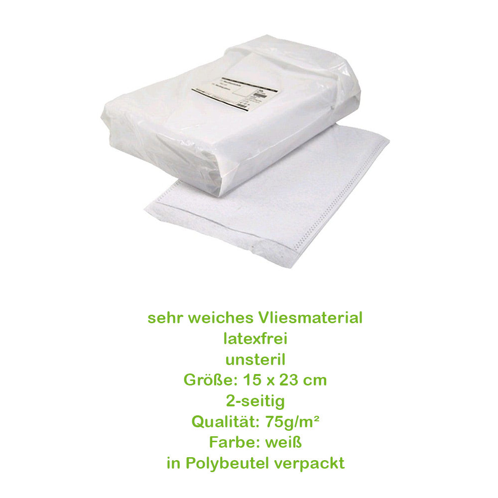 Waschhandschuhe (2-seitig), weiß, 15 x 23 cm, 75 g/m², im Folienbeutel