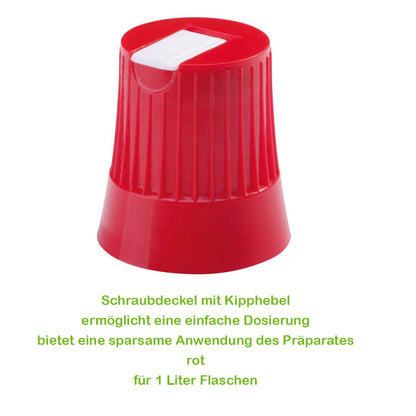 Dosierdeckel mit Kipphebel, roter Deckel