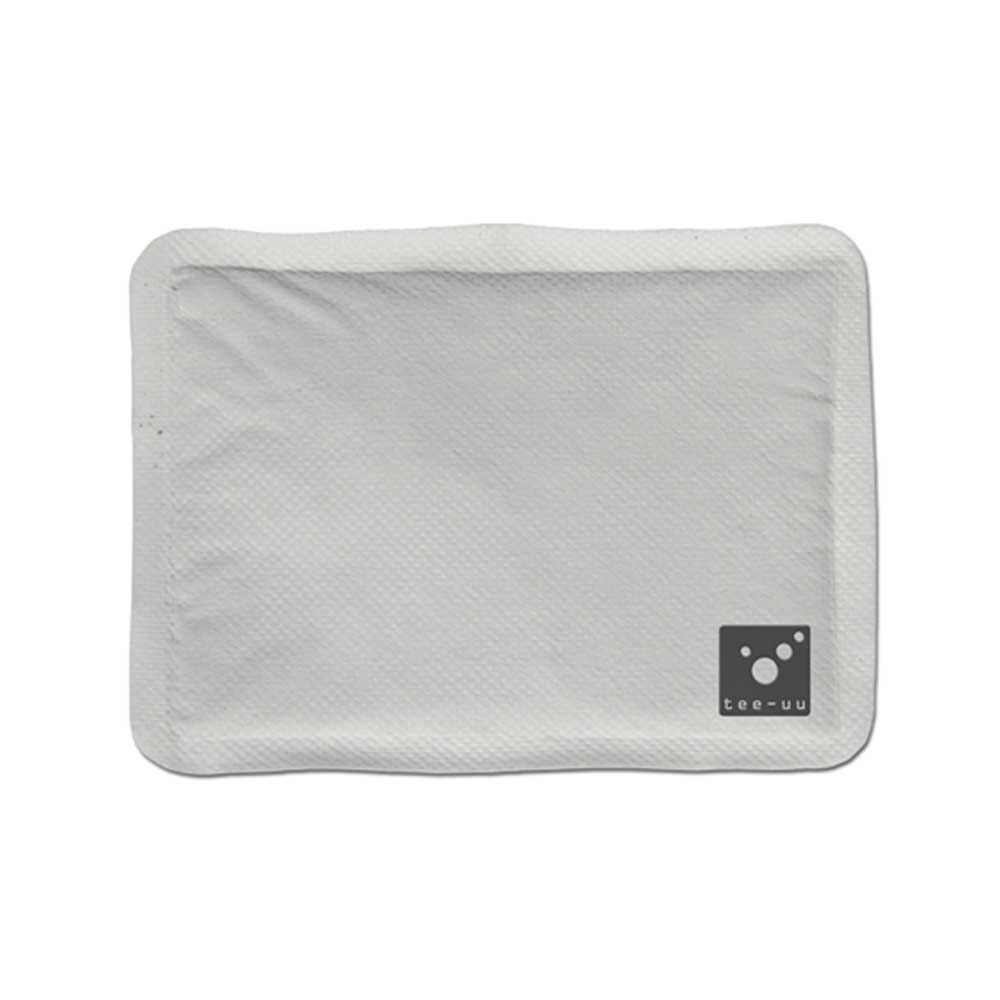 Selbstklebendes Thermo-Pad für Übungspuppen, rechteckig, hell, mit tee-uu Logo