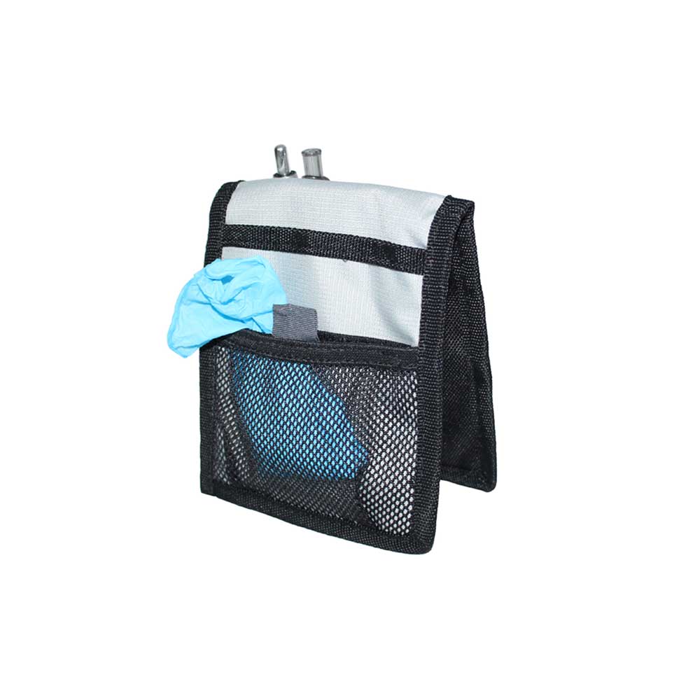 Organizer für Brusttasche, schwarz, mit Mesh-Fach und Stiftschlaufe