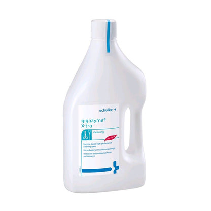 Instrumentenreiniger schülke gigazyme® X·tra in weißer Flasche mit Etikett