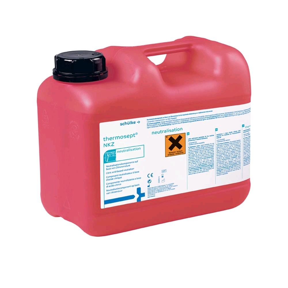 Schülke thermosept® NKZ Neutralisator: roter Kunststoffkanister mit schwarzem Deckel, 5 l