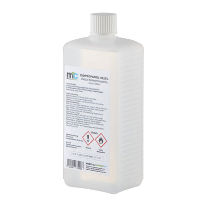 Isopropanol 99,9 % in Kunststoffflasche mit Schraubverschluss und Etikett