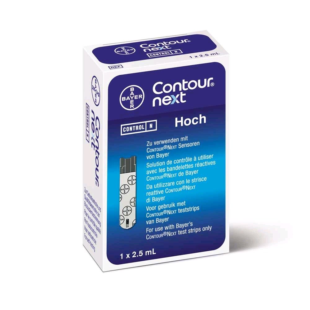 Bayer CONTOUR next Kontrolllösung Hoch, 1×2,5 ml in Kartonpackung