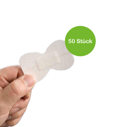 Fingerkuppenpflaster aus Vlies, hellbeige, 50 Stück, an einem Finger