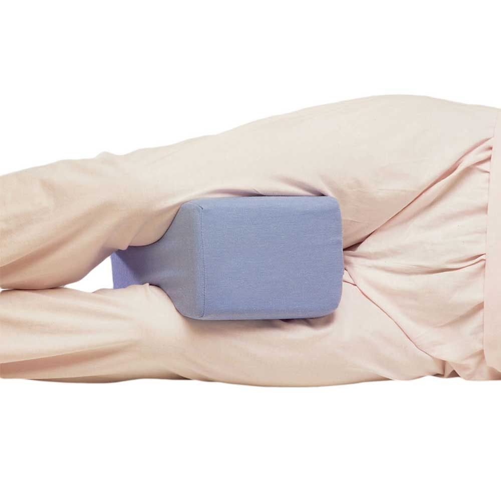 Anatomisches Bein-Zwischenpolster, blau, rechteckig mit abgerundeten Kanten