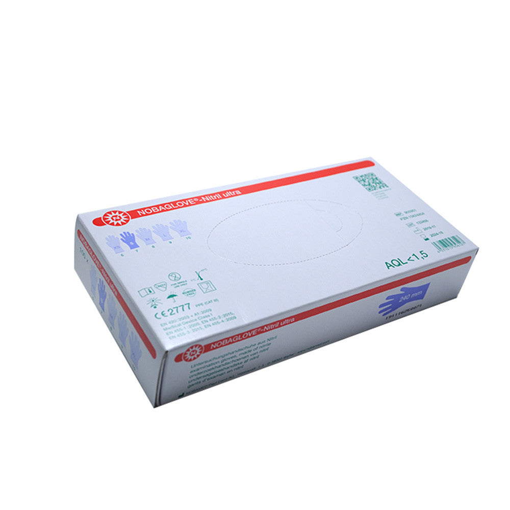 Noba NOBAGLOVE® Handschuh-Box aus Nitril, blau, Größen XS–XL