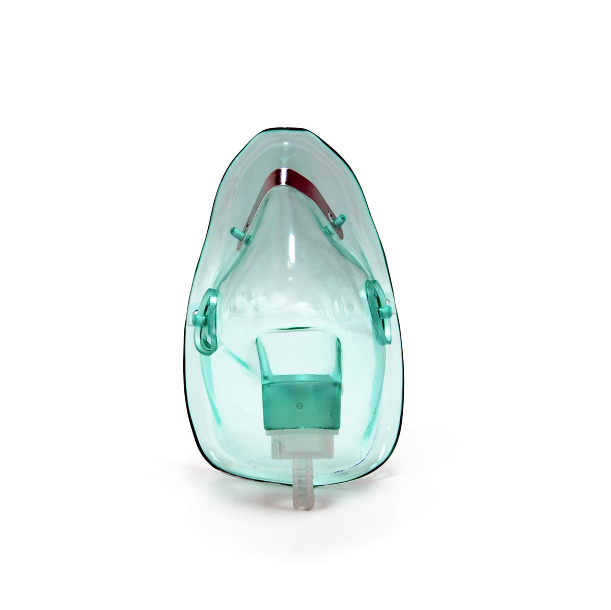 Sauerstoffmaske aus transparentem Material mit Anschlussstutzen
