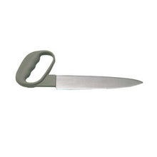 Schneidemesser mit 20‑cm‑Klinge und Haltegriff, dunkler Griff mit geschwungener Öffnung