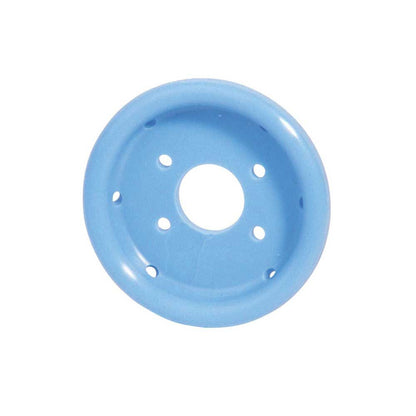 Behrend Siebschalen-Pessar aus Silikon, blau, rundes Schälchen mit Perforation um das Loch