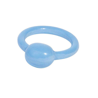 Ringförmiges Silikon-Urethra-Pessar mit kalottenförmigem Abschluss, blau