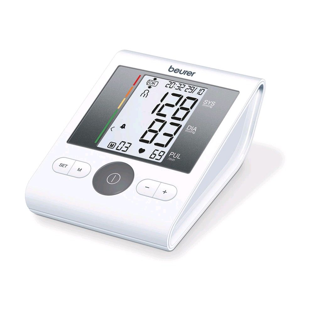 Oberarm-Blutdruckmessgerät Beurer BM 28 mit LCD-Anzeige und Bedientasten