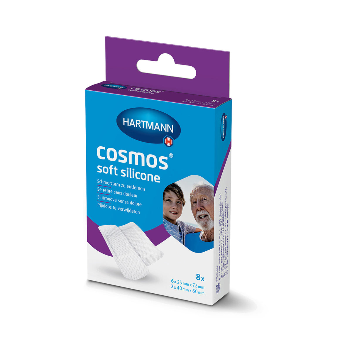 Hartmann Cosmos® Soft-Silicone Pflasterstrips, 8 Stück, Packung