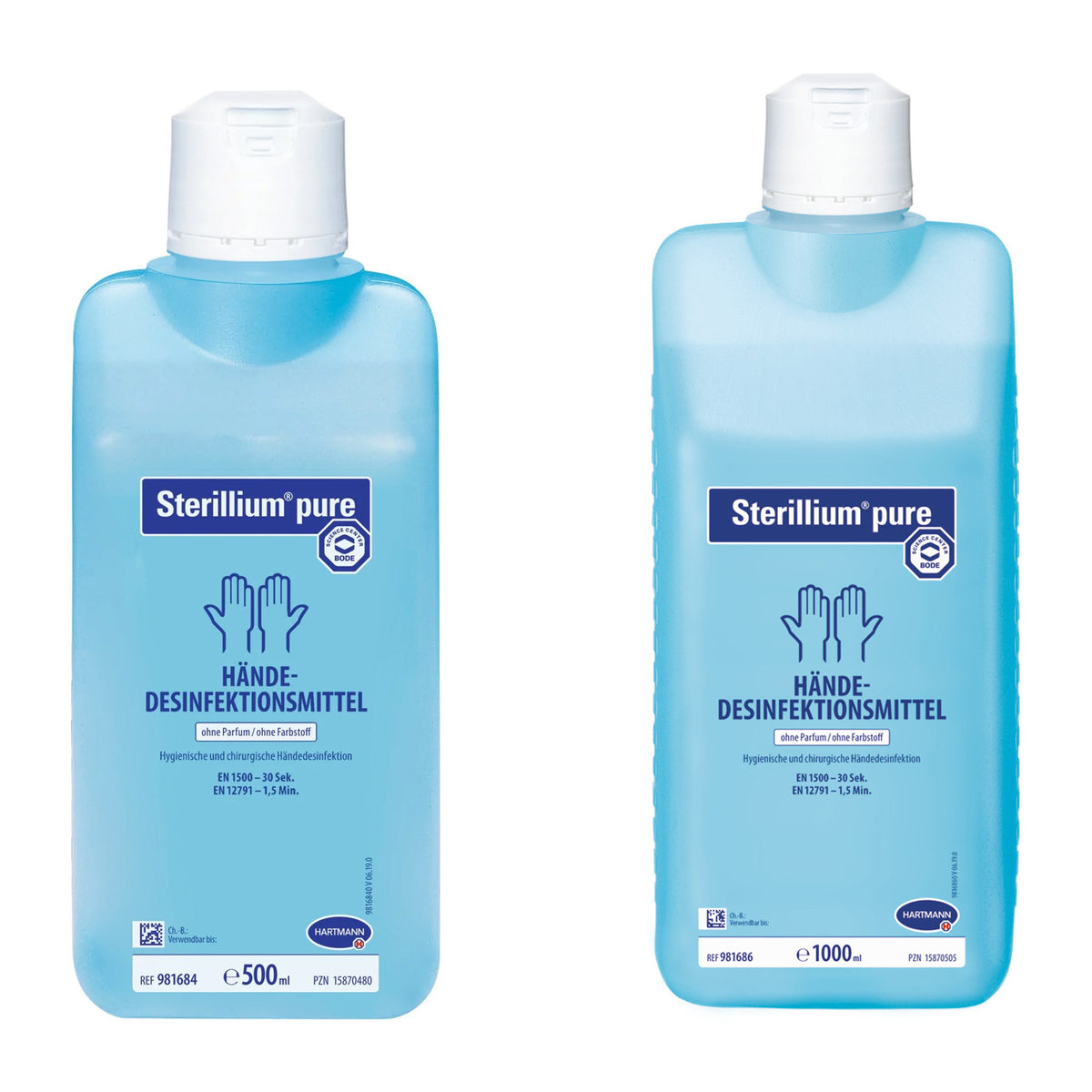 Sterillium® pure Händedesinfektionsmittel, blaue Flasche mit Dosierkappe, 500 ml