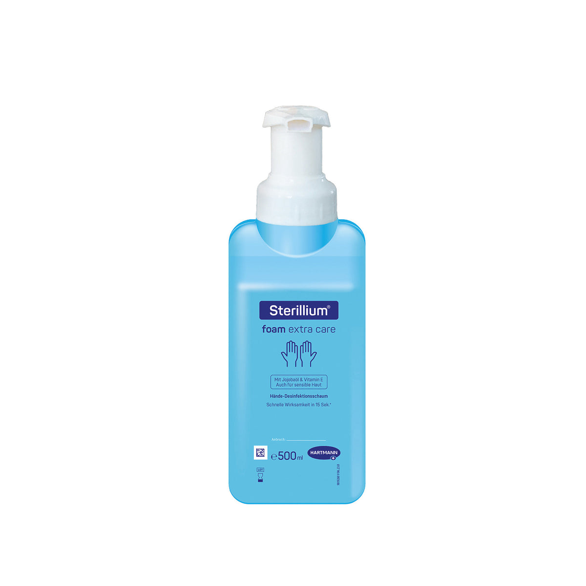 Hartmann Sterillium® Händedesinfektionsschaum in blauer Spenderflasche mit Pumpe, 500 ml