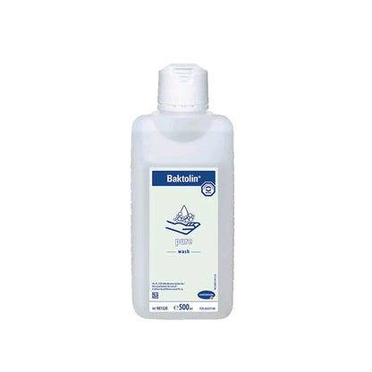 Waschlotion Baktolin pure, weiße Flasche mit Pumpspender, 500 ml Vorderansicht