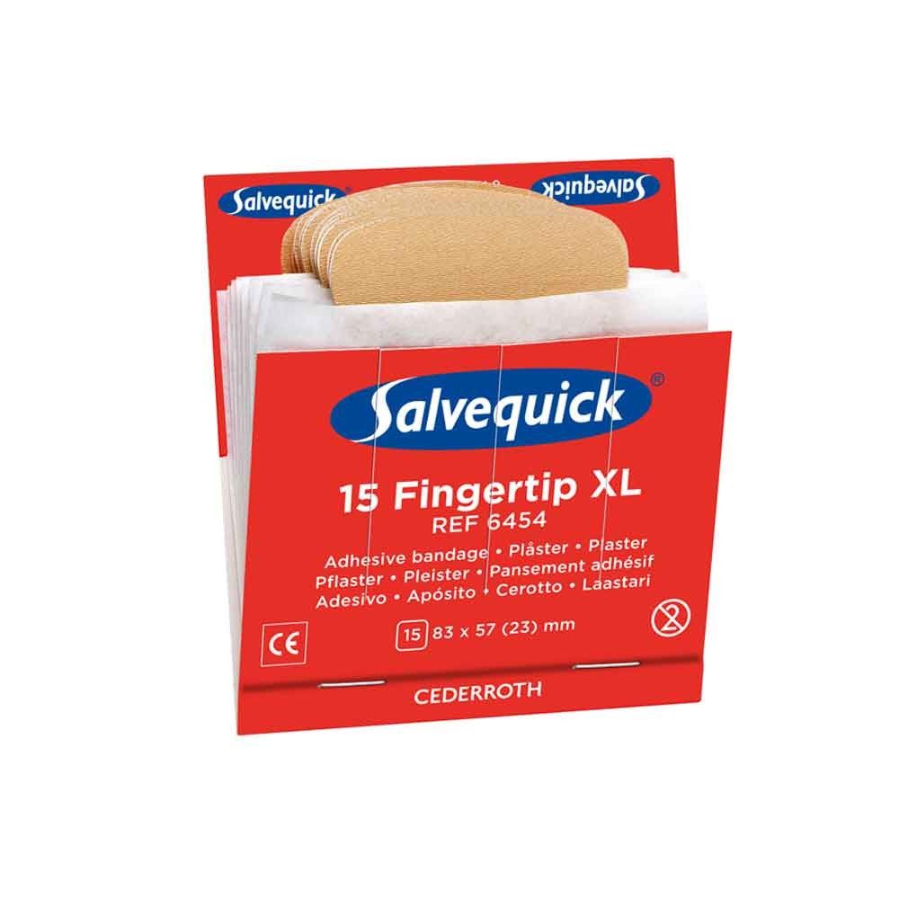 Salvequick Cederroth Fingertip XL Pflasterstreifen, 15 Stück Nachfüllpack