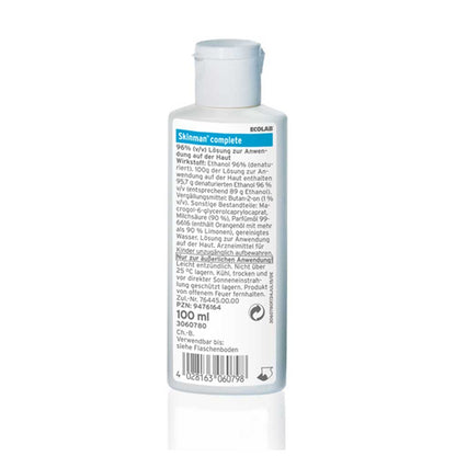 Ecolab Skinman complete Händedesinfektion, Flasche mit 100 ml Inhalt