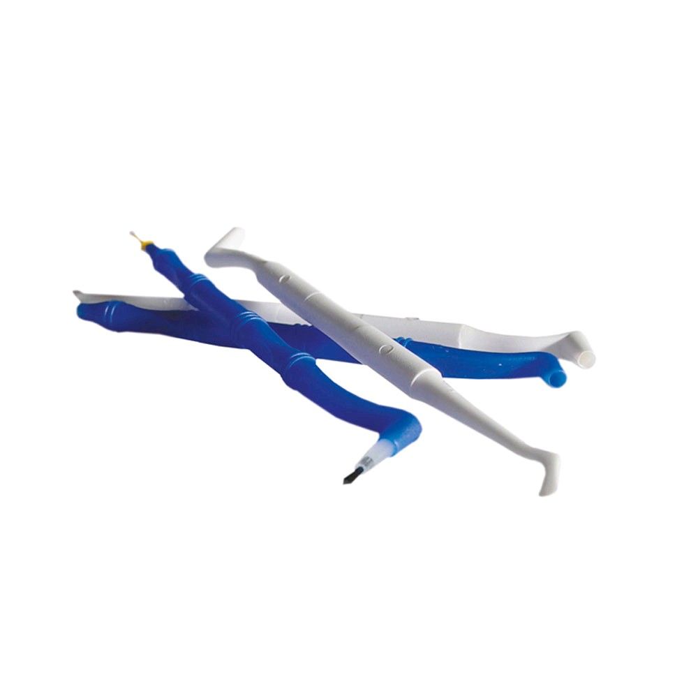 Halter für Applikationstips (2 St.), blau und weiß, beidseitig mit Metallspitzen